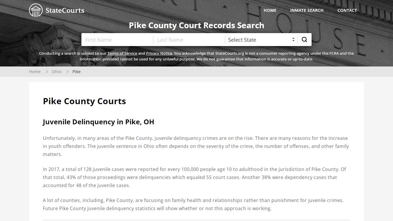 Pike County, OH Courts - Records & Cases - StateCourts